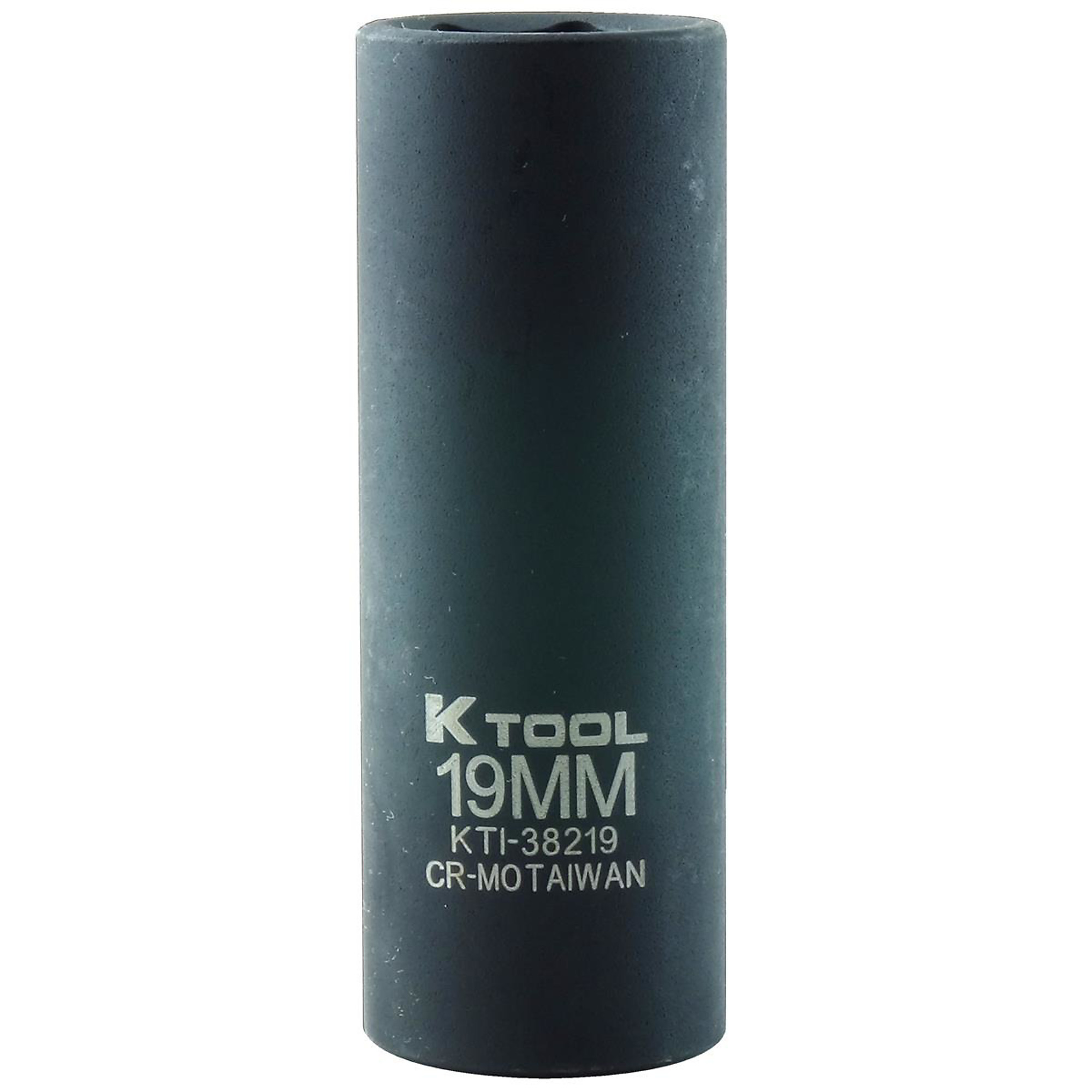 K Tool International 19mm 6-Point Deep Impact Socket — 1/2in. Drive, Chrome-Moly Steel, Model# KTI38219